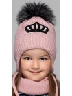 Детская вязаная шапка D642315-44-48 Принцесса
