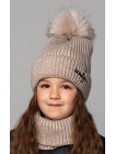 Детская вязаная шапка Комплект Классик Girl D77949-48-52
