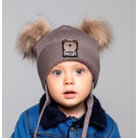 Детская вязаная шапка Тедди D72135-44-48